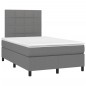 vidaXL Cama box spring con colchón tela gris oscuro 120x200 cm vidaXL Cama box spring con colchón tela gris oscuro 120x200 cm