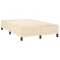 vidaXL Cama box spring con colchón tela color crema 120x200 cm vidaXL Cama box spring con colchón tela color crema 120x200 cm