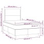vidaXL Cama box spring con colchón tela color crema 120x200 cm vidaXL Cama box spring con colchón tela color crema 120x200 cm
