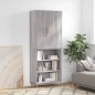 vidaXL Aparador alto madera contrachapada gris sonoma 69,5x34x180 cm vidaXL Aparador alto madera contrachapada gris sonoma 69,5x34x180 cm