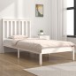 vidaXL Estructura de cama madera maciza de pino blanco 100x200 cm