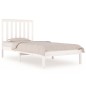 vidaXL Estructura de cama madera maciza de pino blanco 100x200 cm