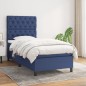 vidaXL Cama box spring con colchón tela azul 80x200 cm vidaXL Cama box spring con colchón tela azul 80x200 cm