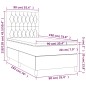 vidaXL Cama box spring con colchón tela gris claro 90x190 cm vidaXL Cama box spring con colchón tela gris claro 90x190 cm