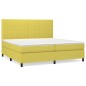 vidaXL Cama box spring con colchón tela verde 200x200 cm vidaXL Cama box spring con colchón tela verde 200x200 cm