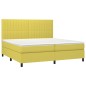 vidaXL Cama box spring con colchón tela verde 200x200 cm vidaXL Cama box spring con colchón tela verde 200x200 cm