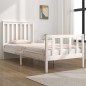 vidaXL Estructura de cama individual madera maciza blanco 75x190 cm vidaXL Estructura de cama individual madera maciza blanco 75x190 cm