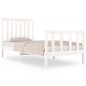vidaXL Estructura de cama individual madera maciza blanco 75x190 cm vidaXL Estructura de cama individual madera maciza blanco 75x190 cm