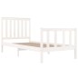 vidaXL Estructura de cama individual madera maciza blanco 75x190 cm vidaXL Estructura de cama individual madera maciza blanco 75x190 cm