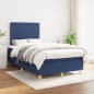 vidaXL Cama box spring con colchón tela azul 120x200 cm vidaXL Cama box spring con colchón tela azul 120x200 cm