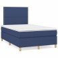 vidaXL Cama box spring con colchón tela azul 120x200 cm vidaXL Cama box spring con colchón tela azul 120x200 cm