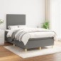 vidaXL Cama box spring con colchón tela gris oscuro 120x200 cm vidaXL Cama box spring con colchón tela gris oscuro 120x200 cm