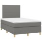 vidaXL Cama box spring con colchón tela gris oscuro 120x200 cm vidaXL Cama box spring con colchón tela gris oscuro 120x200 cm