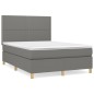 vidaXL Cama box spring con colchón tela gris oscuro 140x200 cm vidaXL Cama box spring con colchón tela gris oscuro 140x200 cm