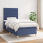 vidaXL Cama box spring con colchón tela azul 80x200 cm vidaXL Cama box spring con colchón tela azul 80x200 cm