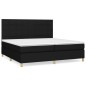 vidaXL Cama box spring con colchón tela negro 200x200 cm vidaXL Cama box spring con colchón tela negro 200x200 cm
