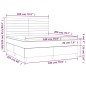 vidaXL Cama box spring con colchón tela gris claro 180x200 cm