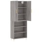 vidaXL Aparador alto madera contrachapada gris sonoma 69,5x34x180 cm vidaXL Aparador alto madera contrachapada gris sonoma 69,5x34x180 cm