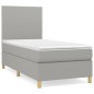 vidaXL Cama box spring con colchón tela gris claro 80x200 cm vidaXL Cama box spring con colchón tela gris claro 80x200 cm