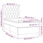 vidaXL Cama box spring con colchón tela gris claro 80x200 cm