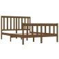vidaXL Estructura de cama doble pequeña madera pino marrón 120x190 cm vidaXL Estructura de cama doble pequeña madera pino marrón 120x190 cm
