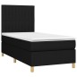 vidaXL Cama box spring con colchón tela negro 90x200 cm vidaXL Cama box spring con colchón tela negro 90x200 cm