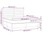 vidaXL Cama box spring con colchón tela gris claro 160x200 cm