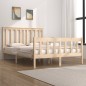 vidaXL Estructura de cama madera maciza de pino 135x190 cm vidaXL Estructura de cama madera maciza de pino 135x190 cm