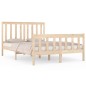 vidaXL Estructura de cama madera maciza de pino 135x190 cm vidaXL Estructura de cama madera maciza de pino 135x190 cm