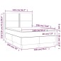 vidaXL Cama box spring con colchón cuero sintético blanco 140x190 cm vidaXL Cama box spring con colchón cuero sintético blanco 140x190 cm