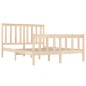 vidaXL Estructura de cama madera maciza de pino 135x190 cm vidaXL Estructura de cama madera maciza de pino 135x190 cm