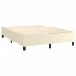 vidaXL Cama box spring con colchón cuero sintético crema 140x190 cm