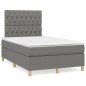 vidaXL Cama box spring con colchón tela gris oscuro 120x200 cm vidaXL Cama box spring con colchón tela gris oscuro 120x200 cm
