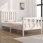 vidaXL Estructura cama individual madera maciza pino blanco 90x190 cm vidaXL Estructura cama individual madera maciza pino blanco 90x190 cm