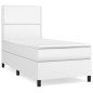vidaXL Cama box spring con colchón cuero sintético blanco 90x190 cm vidaXL Cama box spring con colchón cuero sintético blanco 90x190 cm