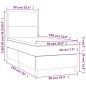 vidaXL Cama box spring con colchón cuero sintético blanco 90x190 cm vidaXL Cama box spring con colchón cuero sintético blanco 90x190 cm