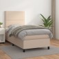 vidaXL Cama box spring con colchón cuero sintético capuchino 80x200 cm vidaXL Cama box spring con colchón cuero sintético capuchino 80x200 cm