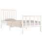 vidaXL Estructura cama individual madera maciza pino blanco 90x190 cm vidaXL Estructura cama individual madera maciza pino blanco 90x190 cm