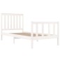 vidaXL Estructura cama individual madera maciza pino blanco 90x190 cm vidaXL Estructura cama individual madera maciza pino blanco 90x190 cm