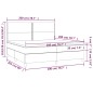 vidaXL Cama box spring con colchón cuero sintético blanco 200x200 cm