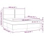 vidaXL Cama box spring con colchón terciopelo rosa 160x200 cm