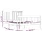 vidaXL Estructura de cama madera maciza de pino 140x190 cm