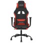 vidaXL Silla gaming con reposapiés tela negro y rojo vidaXL Silla gaming con reposapiés tela negro y rojo