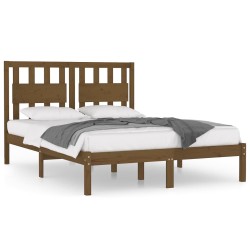 vidaXL Estructura de cama madera maciza de pino marrón miel 120x200 cm