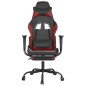 vidaXL Silla gaming con reposapiés cuero sintético negro rojo tinto vidaXL Silla gaming con reposapiés cuero sintético negro rojo tinto