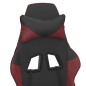 vidaXL Silla gaming con reposapiés cuero sintético negro rojo tinto vidaXL Silla gaming con reposapiés cuero sintético negro rojo tinto
