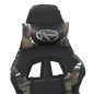 vidaXL Silla gaming con reposapiés cuero sintético negro camuflaje vidaXL Silla gaming con reposapiés cuero sintético negro camuflaje
