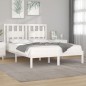 vidaXL Estructura de cama de madera maciza de pino blanca 160x200 cm vidaXL Estructura de cama de madera maciza de pino blanca 160x200 cm