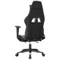 vidaXL Silla gaming con reposapiés cuero sintético negro blanco vidaXL Silla gaming con reposapiés cuero sintético negro blanco