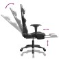 vidaXL Silla gaming con reposapiés cuero sintético negro blanco vidaXL Silla gaming con reposapiés cuero sintético negro blanco